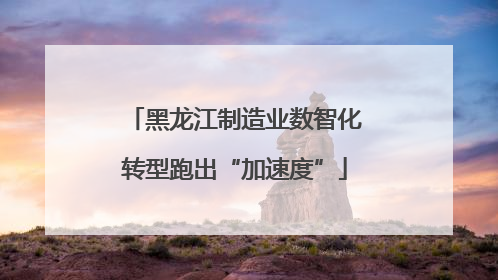 黑龙江制造业数智化转型跑出“加速度”