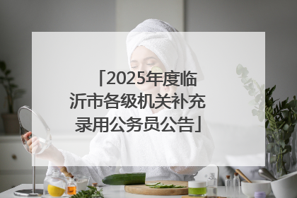 2025年度临沂市各级机关补充录用公务员公告