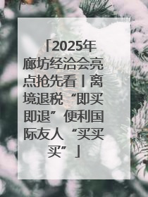 2025年廊坊经洽会亮点抢先看丨离境退税“即买即退”便利国际友人“买买买”