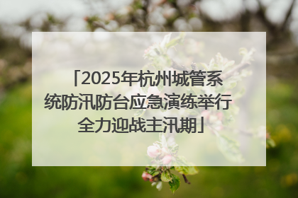 2025年杭州城管系统防汛防台应急演练举行 全力迎战主汛期