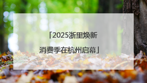 2025浙里焕新消费季在杭州启幕