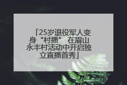 25岁退役军人变身“村播” 在眉山永丰村活动中开启独立直播首秀