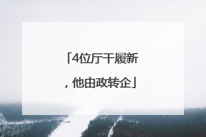 4位厅干履新，他由政转企